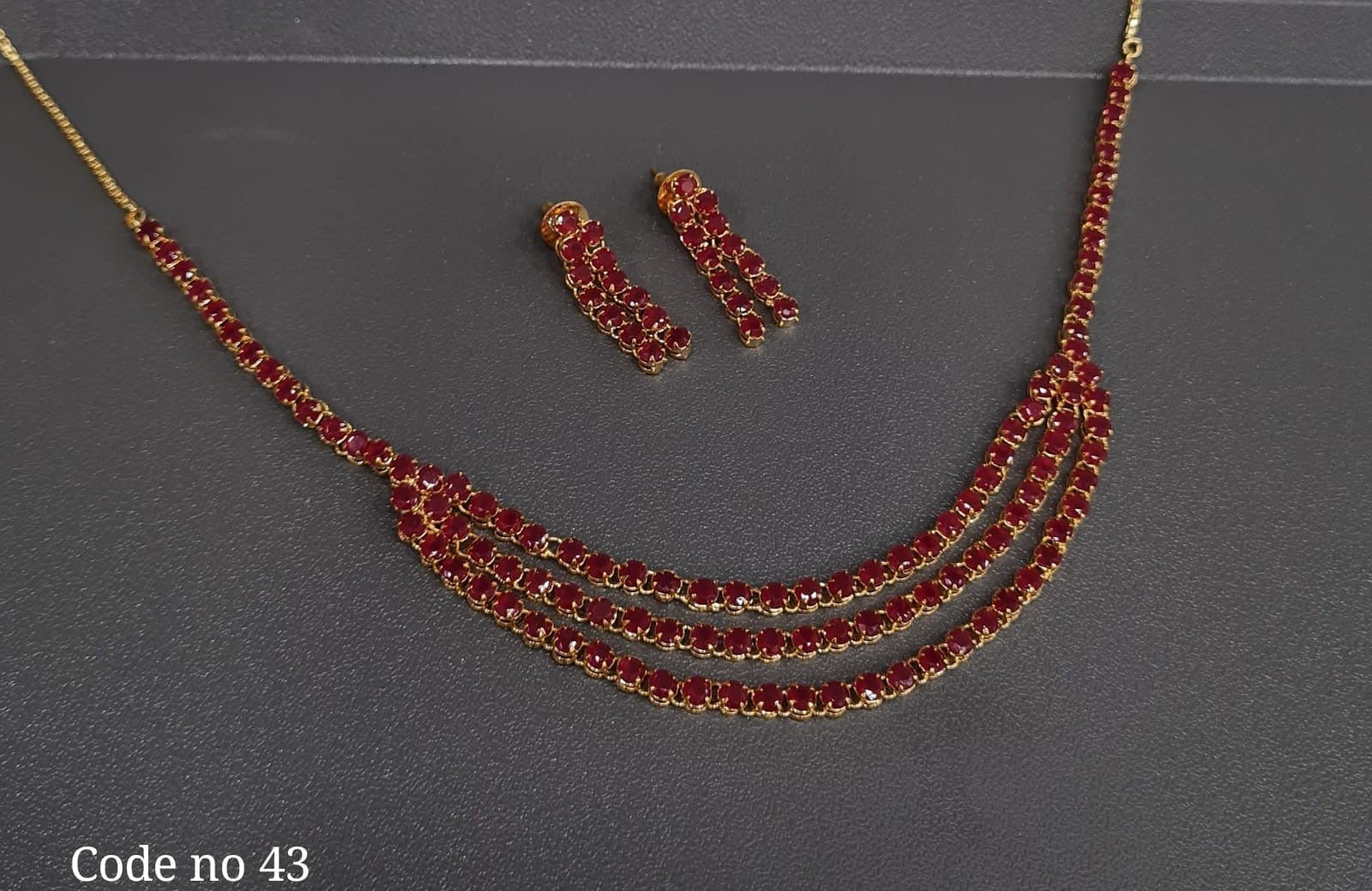 Cz Necklace 03954 - KRISHNA'S SWETA JEWELLERY