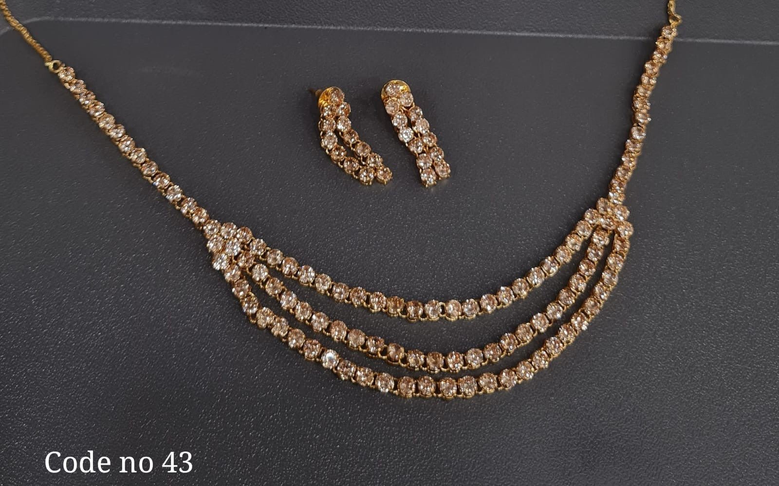 Cz Necklace 03954 - KRISHNA'S SWETA JEWELLERY