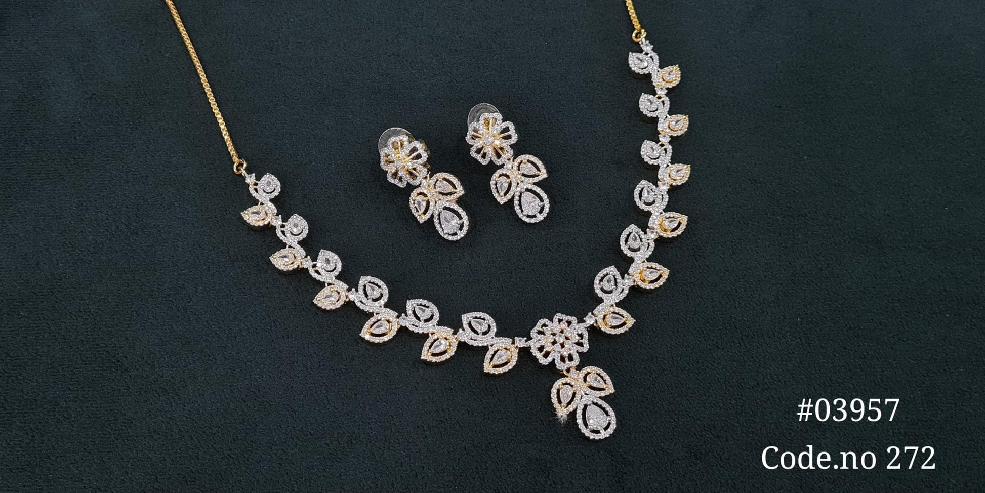 Cz Necklace 03957 - KRISHNA'S SWETA JEWELLERY