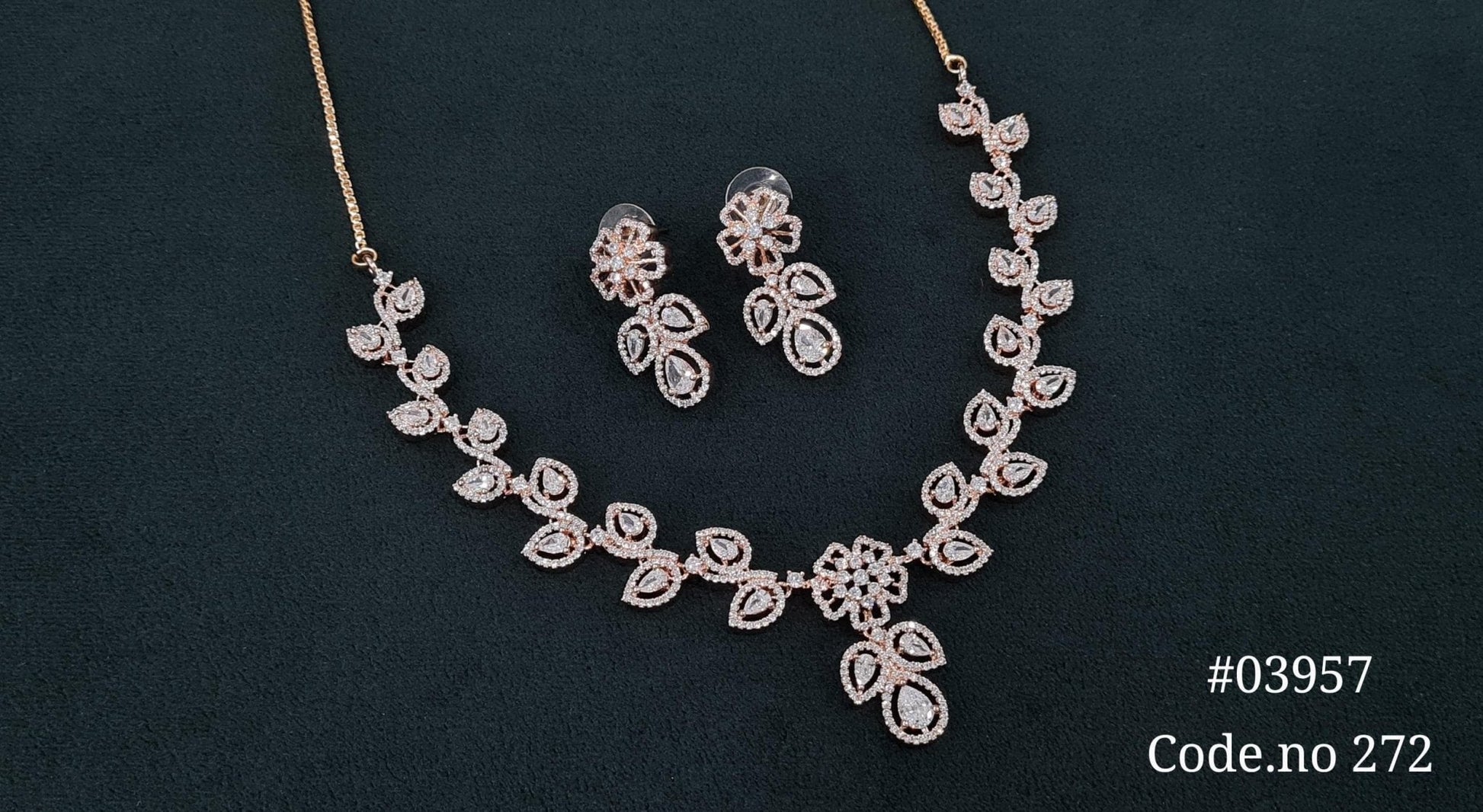 Cz Necklace 03957 - KRISHNA'S SWETA JEWELLERY