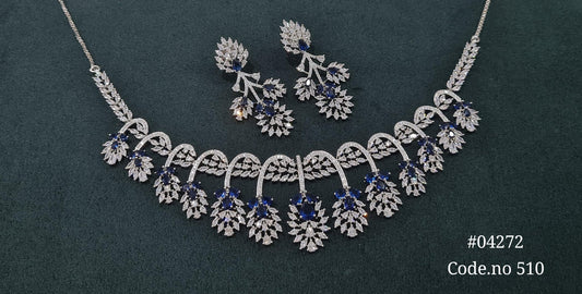 Cz Necklace 04272 - KRISHNA'S SWETA JEWELLERY