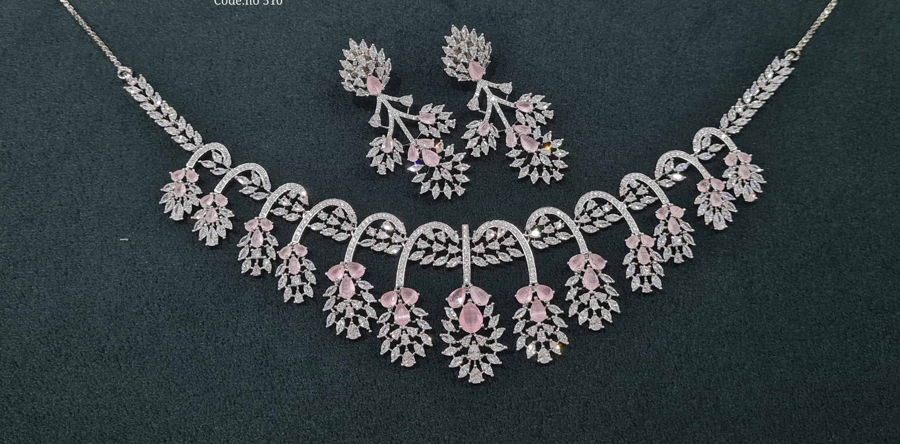 Cz Necklace 04272 - KRISHNA'S SWETA JEWELLERY