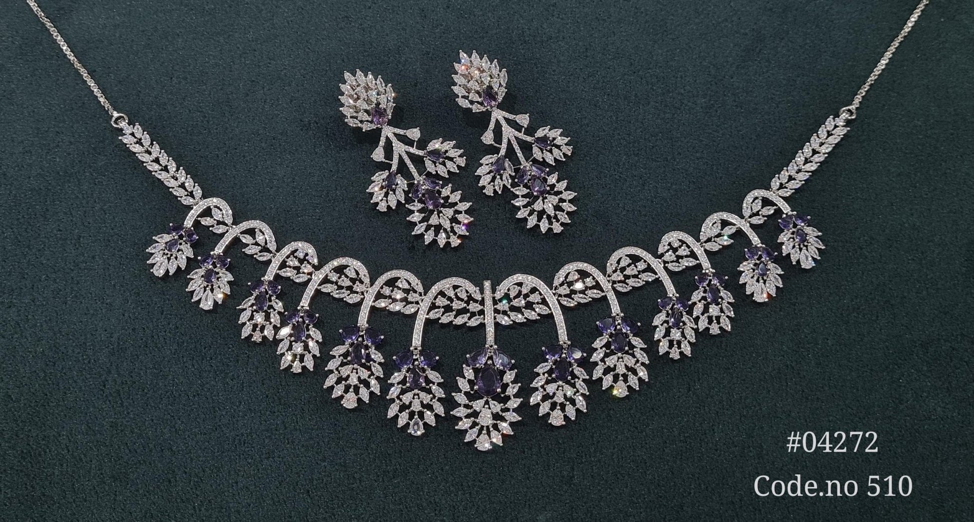 Cz Necklace 04272 - KRISHNA'S SWETA JEWELLERY
