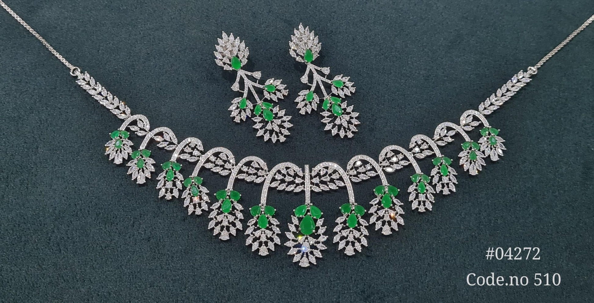 Cz Necklace 04272 - KRISHNA'S SWETA JEWELLERY