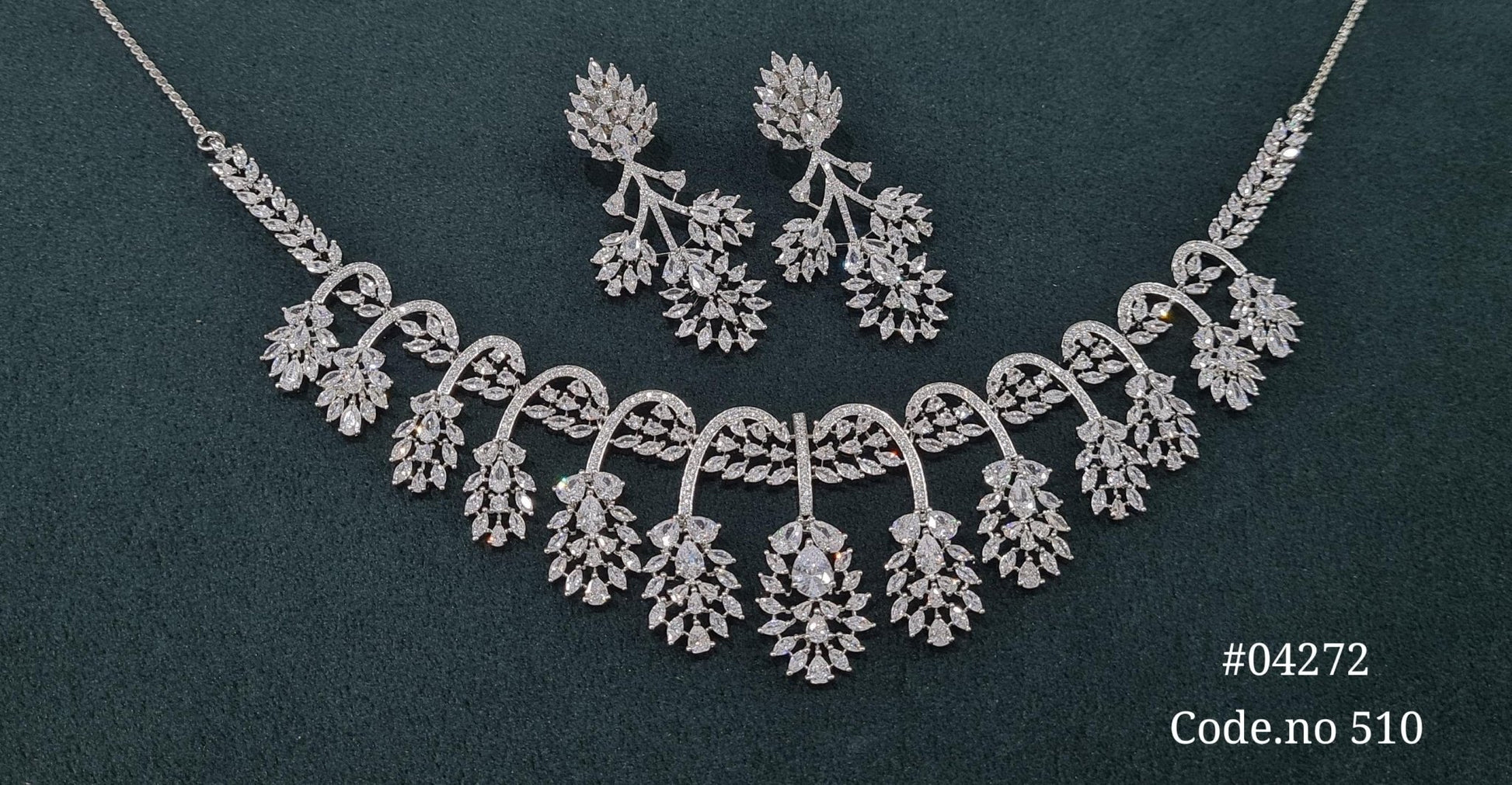 Cz Necklace 04272 - KRISHNA'S SWETA JEWELLERY