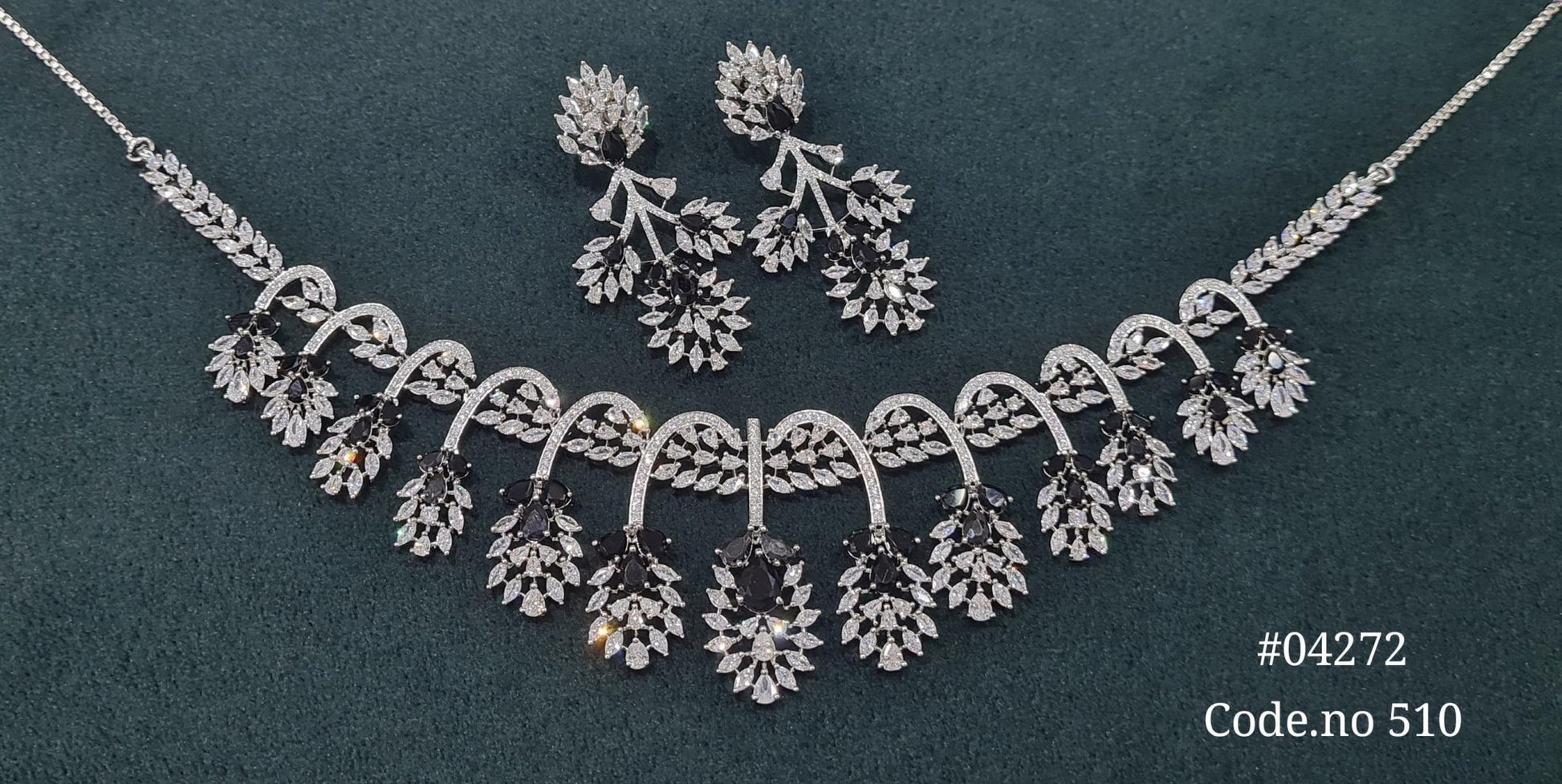 Cz Necklace 04272 - KRISHNA'S SWETA JEWELLERY