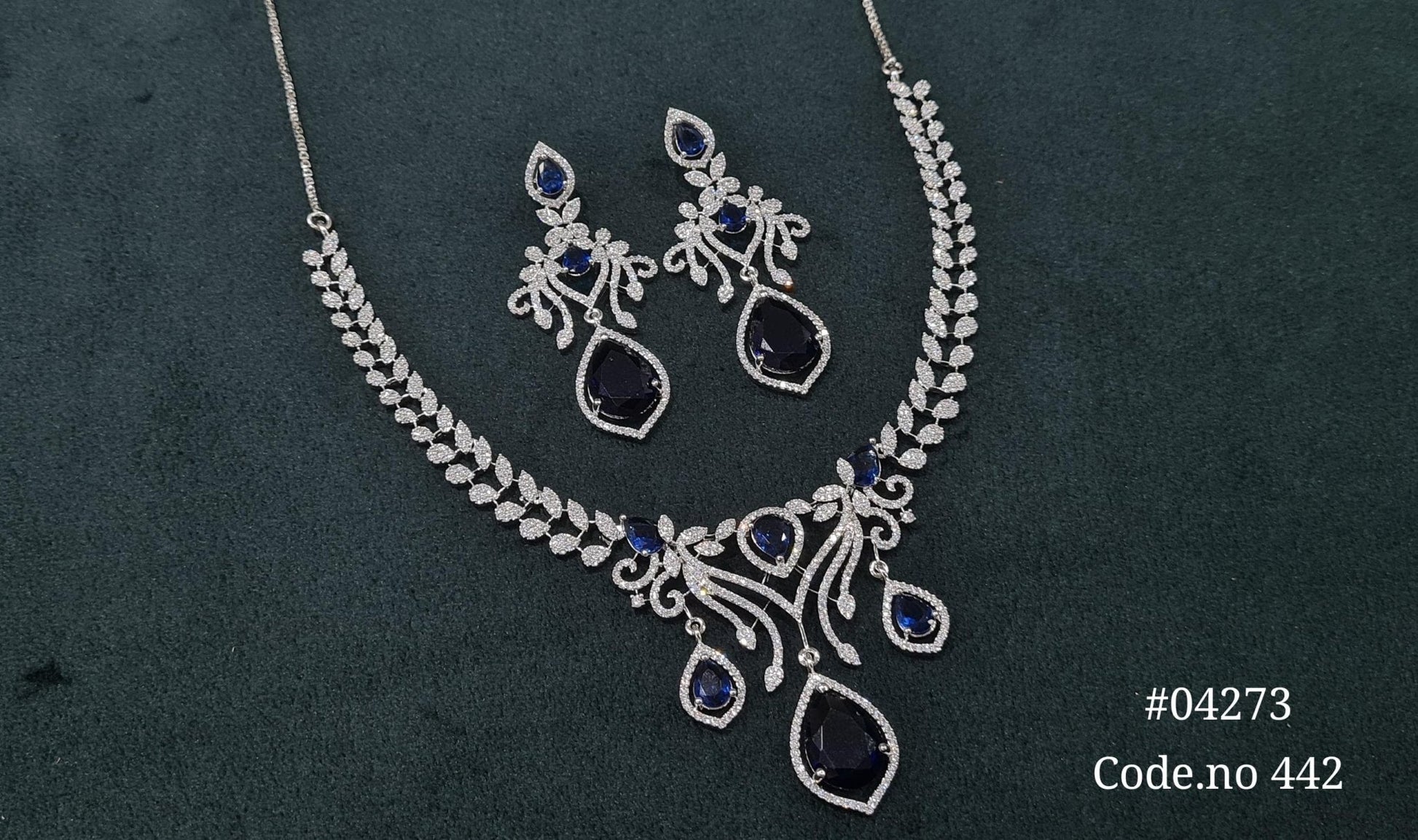 Cz Necklace 04273 - KRISHNA'S SWETA JEWELLERY