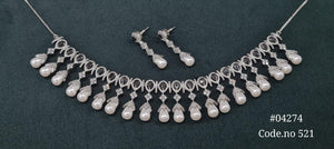 Cz Necklace 04274 - KRISHNA'S SWETA JEWELLERY