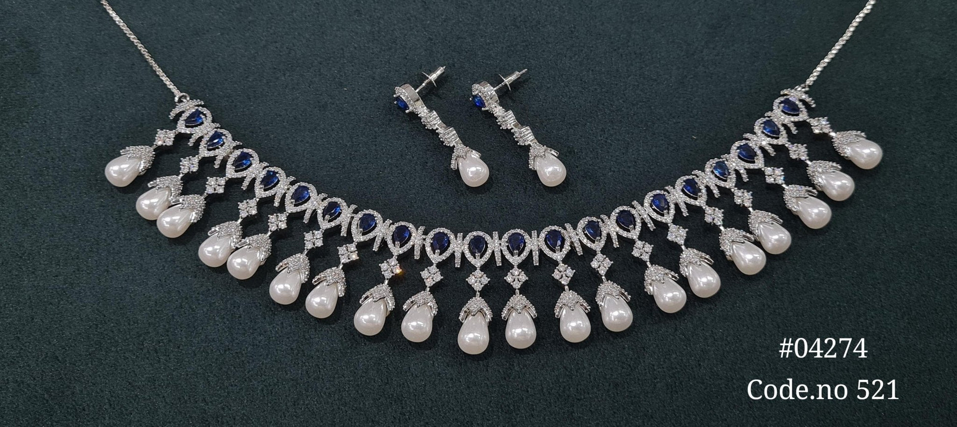 Cz Necklace 04274 - KRISHNA'S SWETA JEWELLERY