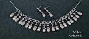 Cz Necklace 04274 - KRISHNA'S SWETA JEWELLERY