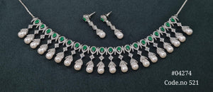 Cz Necklace 04274 - KRISHNA'S SWETA JEWELLERY