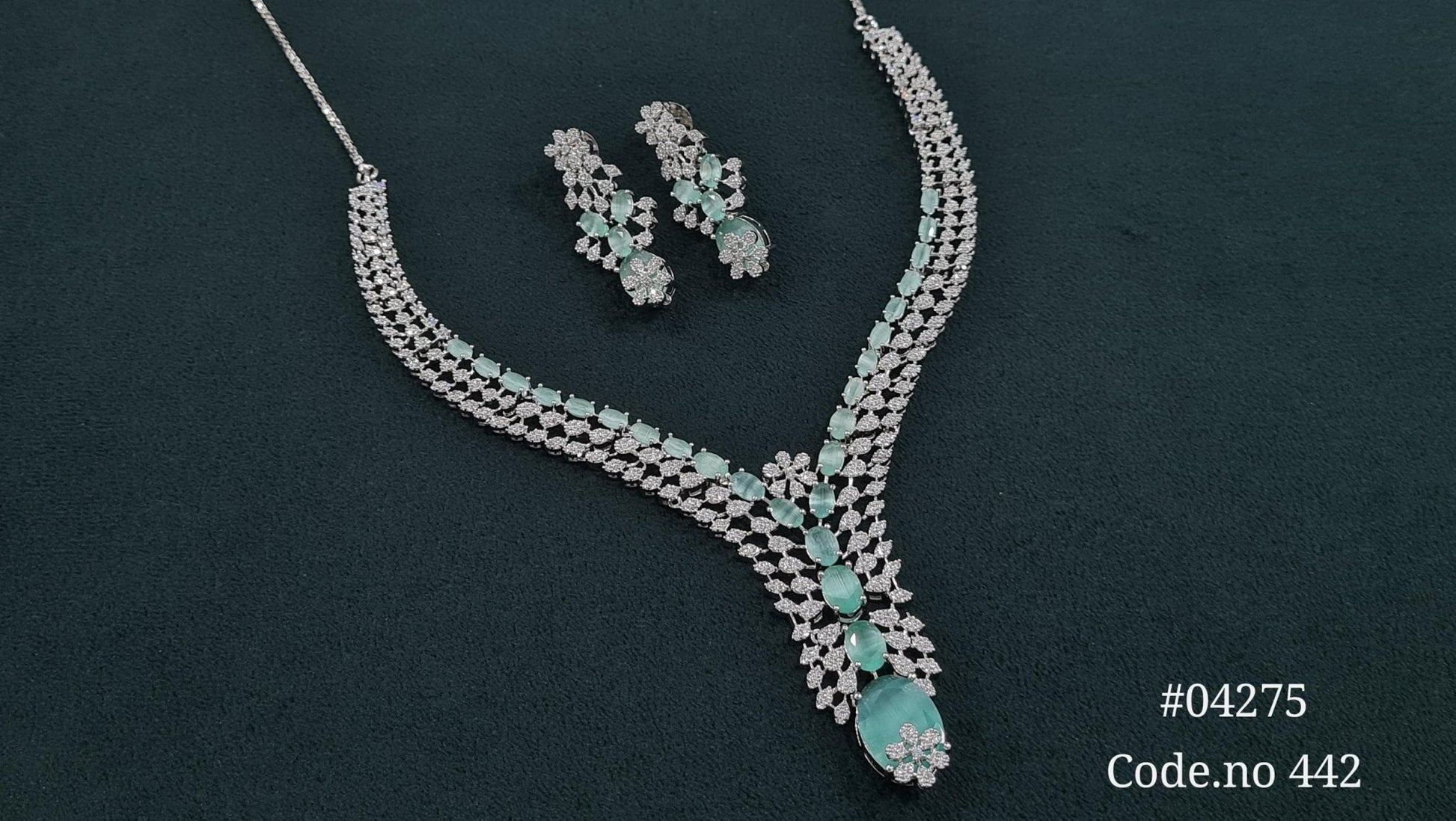 Cz Necklace 04275 - KRISHNA'S SWETA JEWELLERY