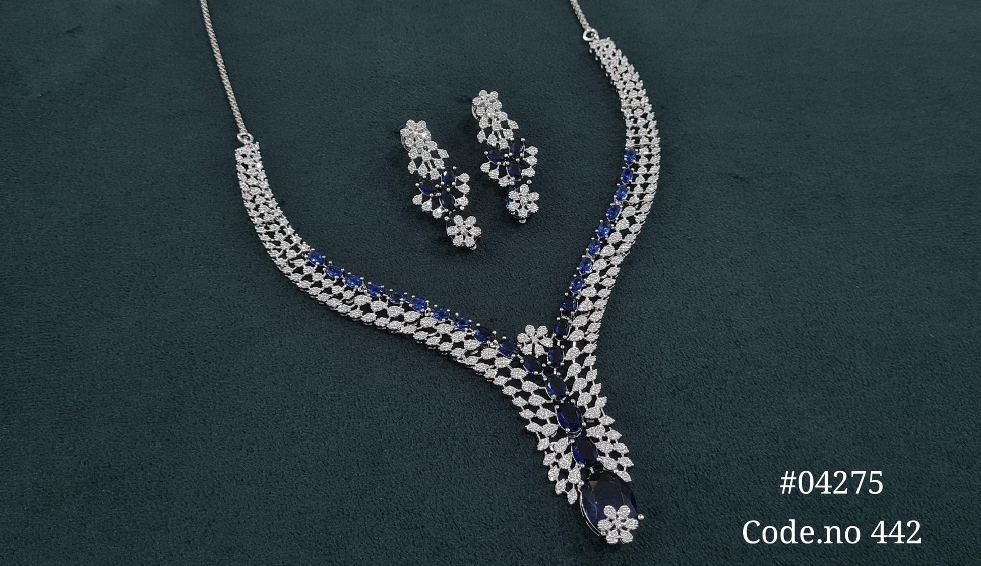 Cz Necklace 04275 - KRISHNA'S SWETA JEWELLERY