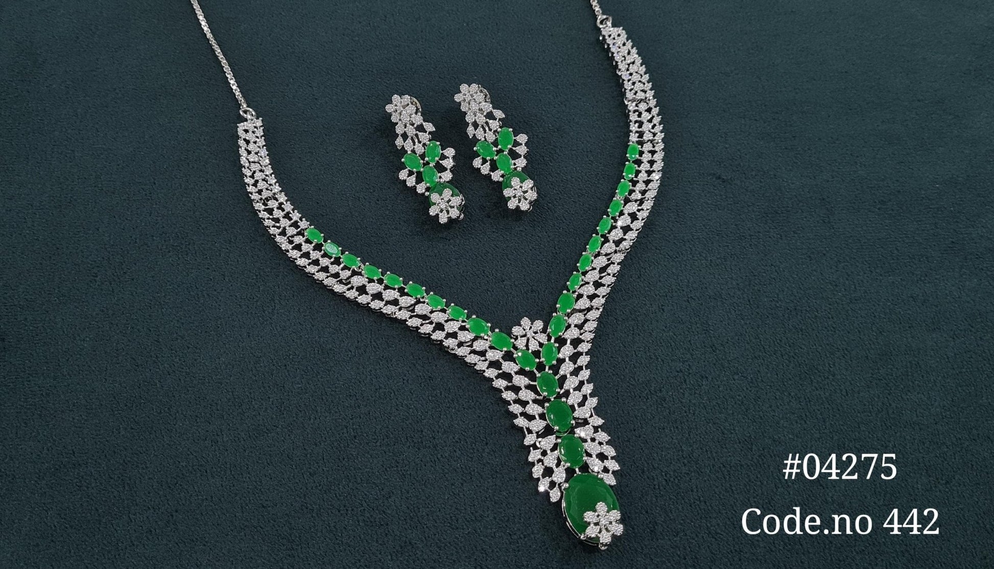 Cz Necklace 04275 - KRISHNA'S SWETA JEWELLERY