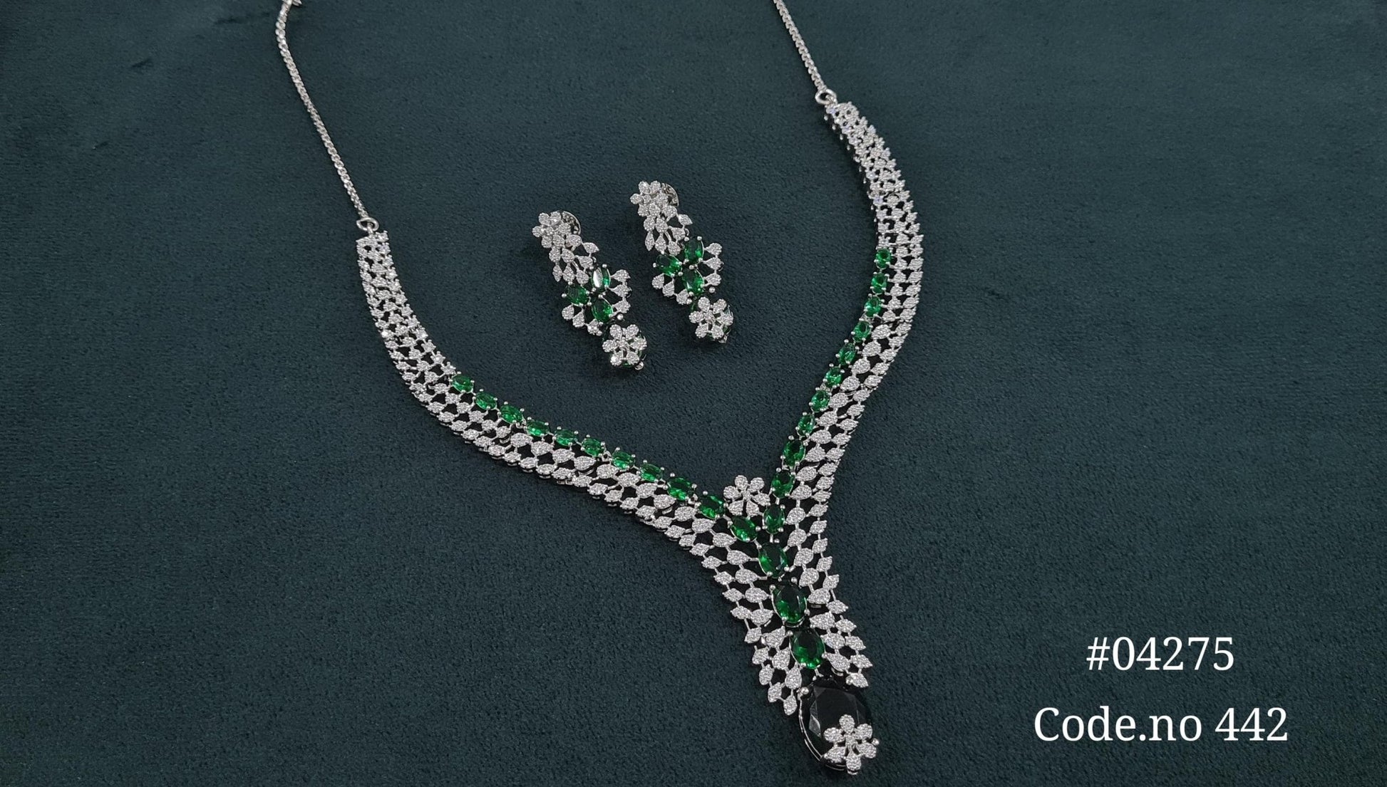 Cz Necklace 04275 - KRISHNA'S SWETA JEWELLERY