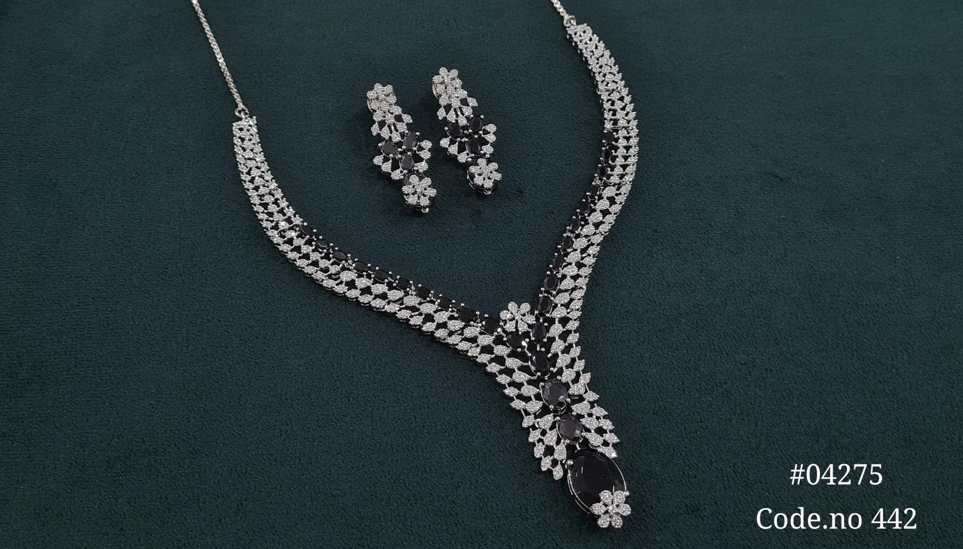 Cz Necklace 04275 - KRISHNA'S SWETA JEWELLERY