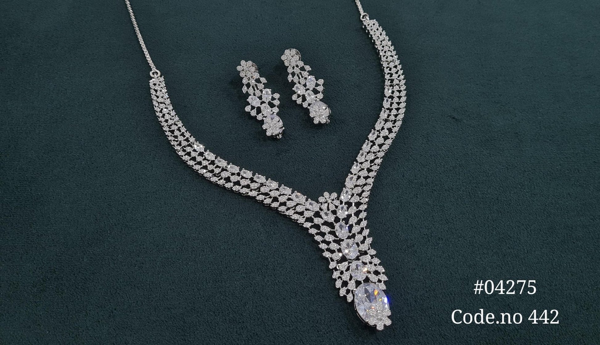 Cz Necklace 04275 - KRISHNA'S SWETA JEWELLERY