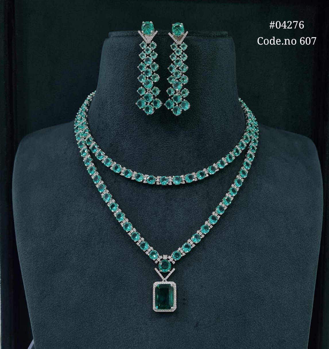 Cz Necklace 04276 - KRISHNA'S SWETA JEWELLERY