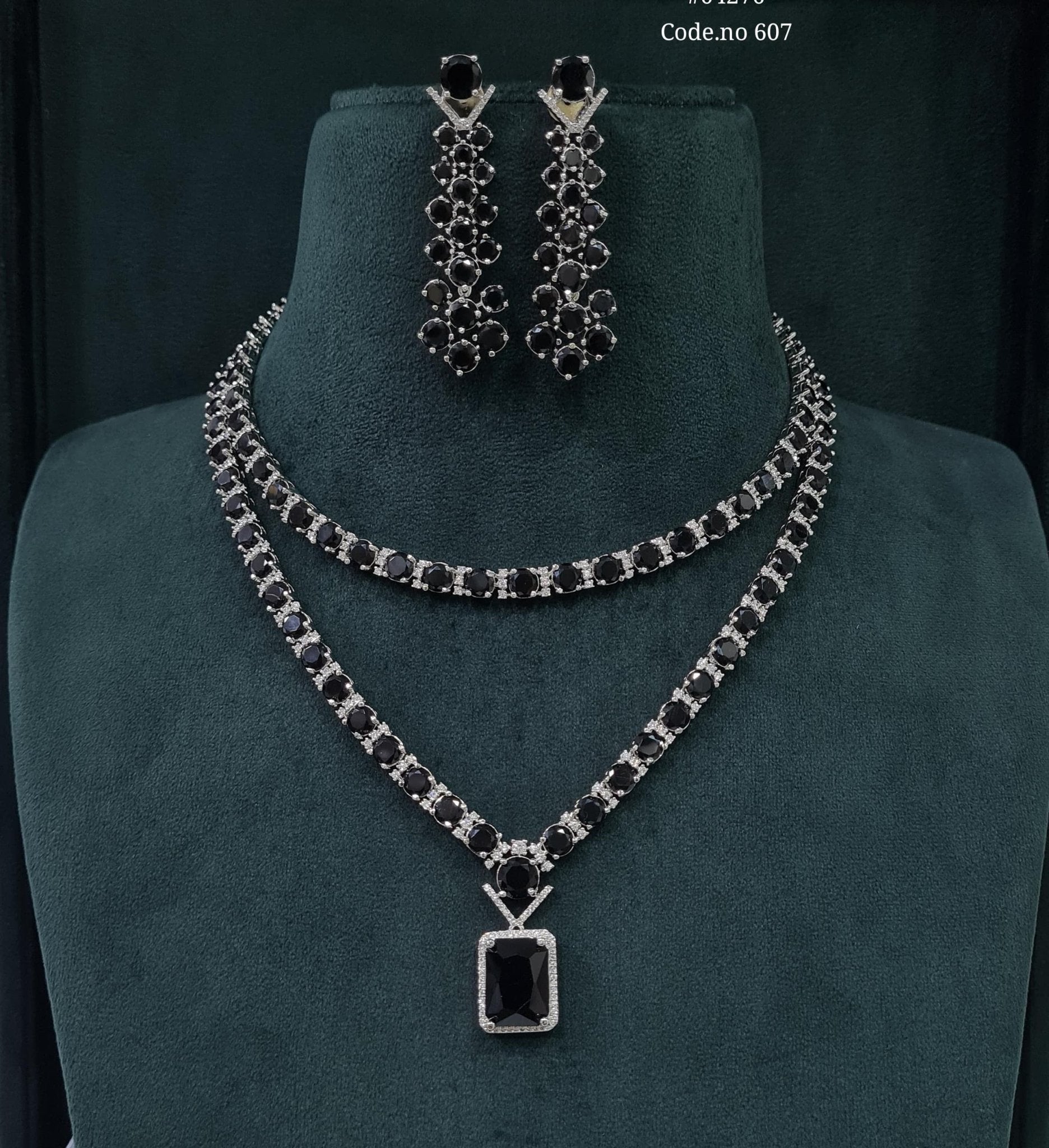 Cz Necklace 04276 - KRISHNA'S SWETA JEWELLERY