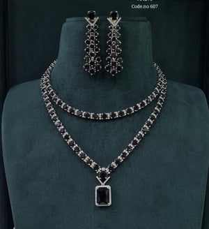 Cz Necklace 04276 - KRISHNA'S SWETA JEWELLERY