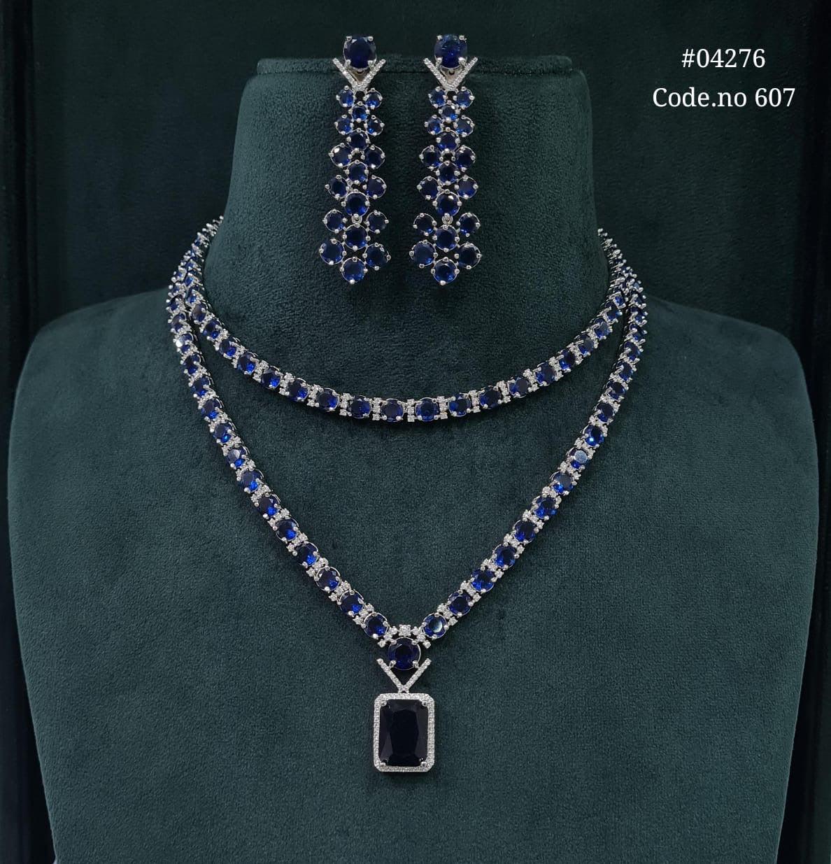 Cz Necklace 04276 - KRISHNA'S SWETA JEWELLERY