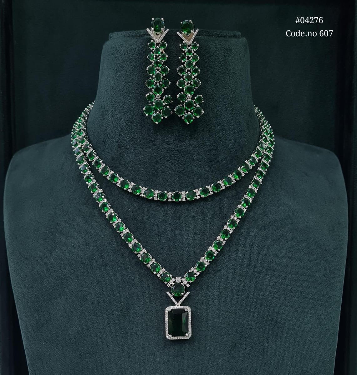 Cz Necklace 04276 - KRISHNA'S SWETA JEWELLERY