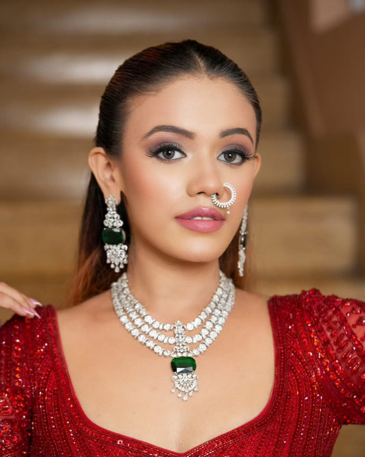 Cz necklace 04281 - KRISHNA'S SWETA JEWELLERY