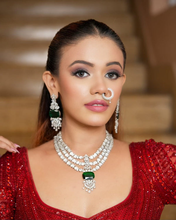 Cz necklace 04281 - KRISHNA'S SWETA JEWELLERY