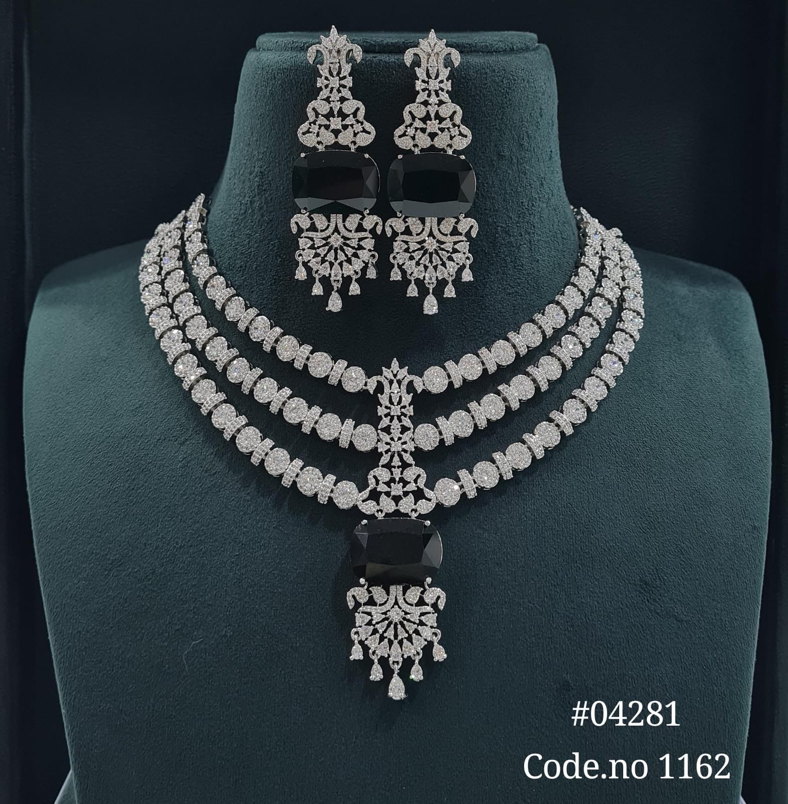 Cz necklace 04281 - KRISHNA'S SWETA JEWELLERY