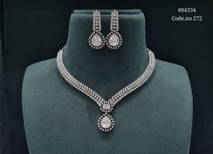Cz Necklace 04334 - KRISHNA'S SWETA JEWELLERY