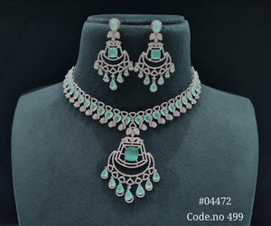 Cz Necklace 04472 - KRISHNA'S SWETA JEWELLERY