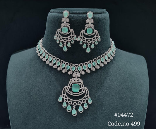 Cz Necklace 04472 - KRISHNA'S SWETA JEWELLERY
