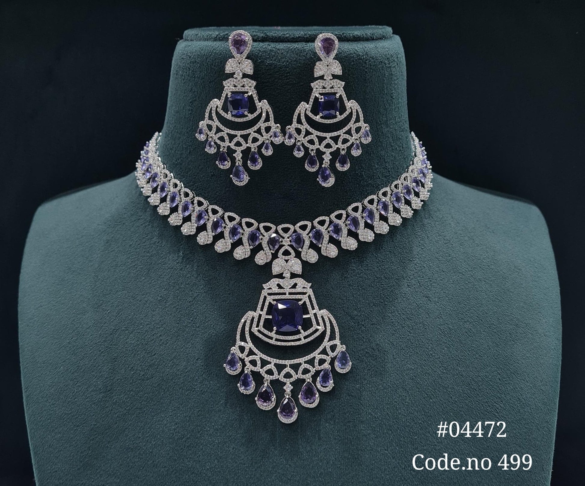 Cz Necklace 04472 - KRISHNA'S SWETA JEWELLERY