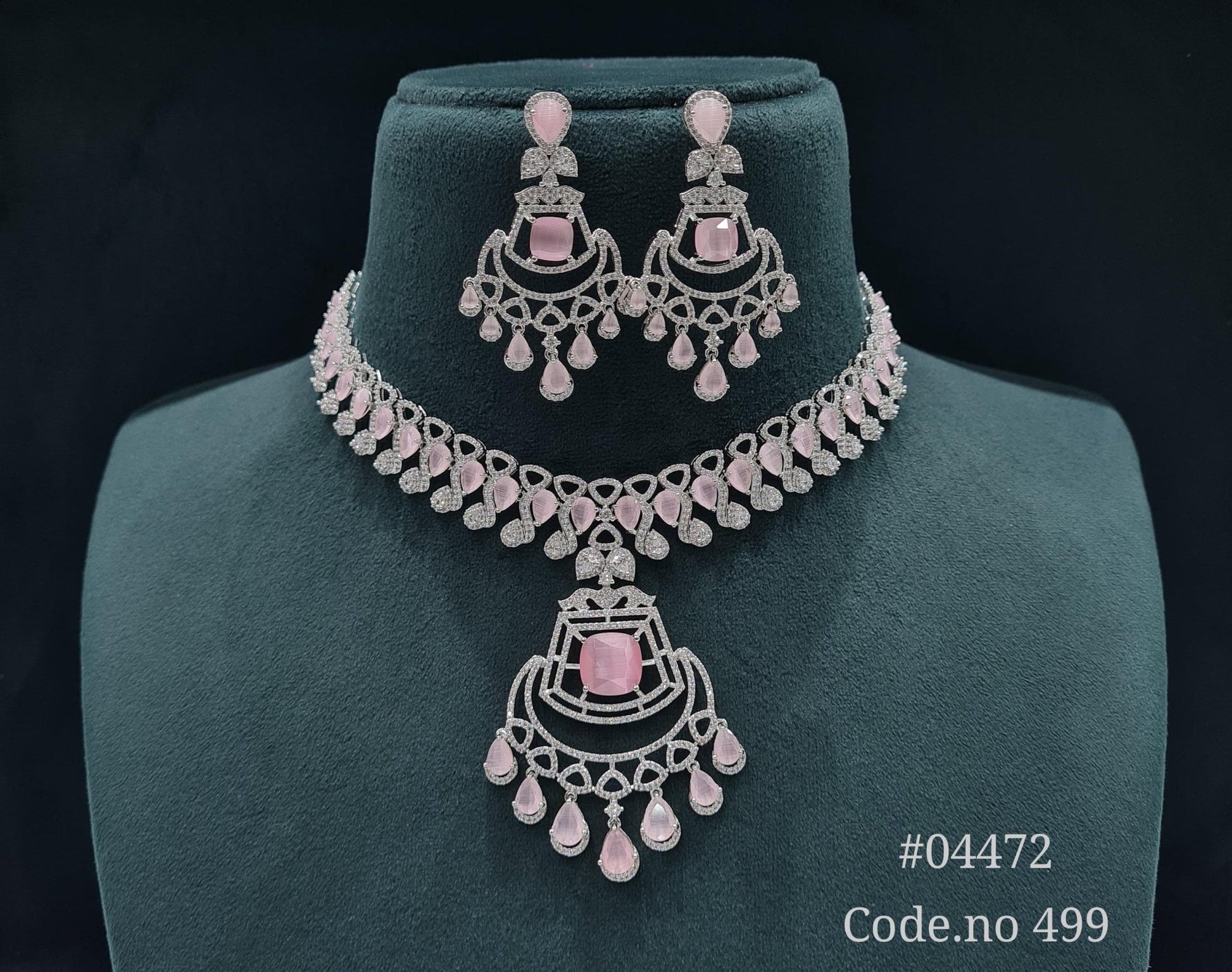 Cz Necklace 04472 - KRISHNA'S SWETA JEWELLERY