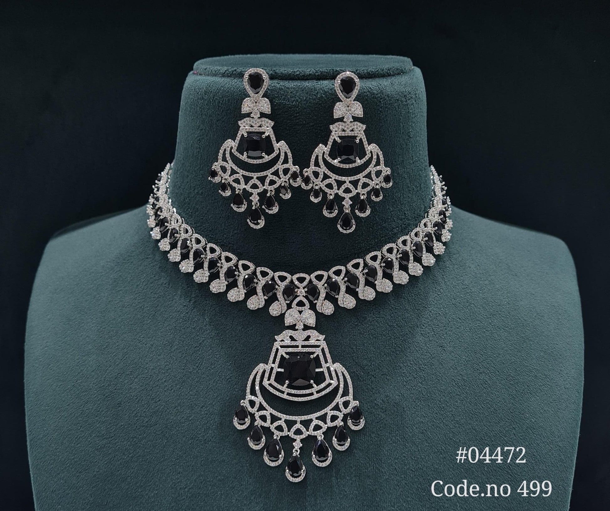 Cz Necklace 04472 - KRISHNA'S SWETA JEWELLERY
