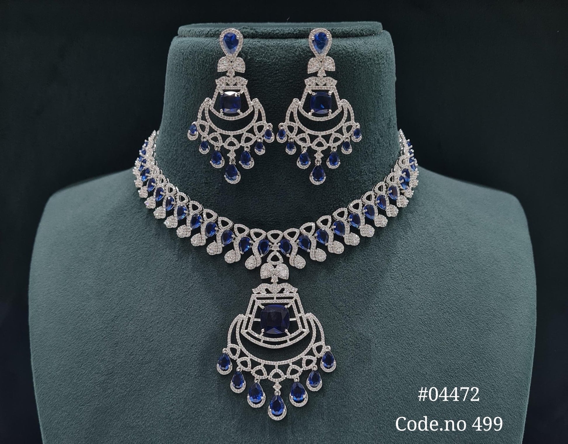 Cz Necklace 04472 - KRISHNA'S SWETA JEWELLERY