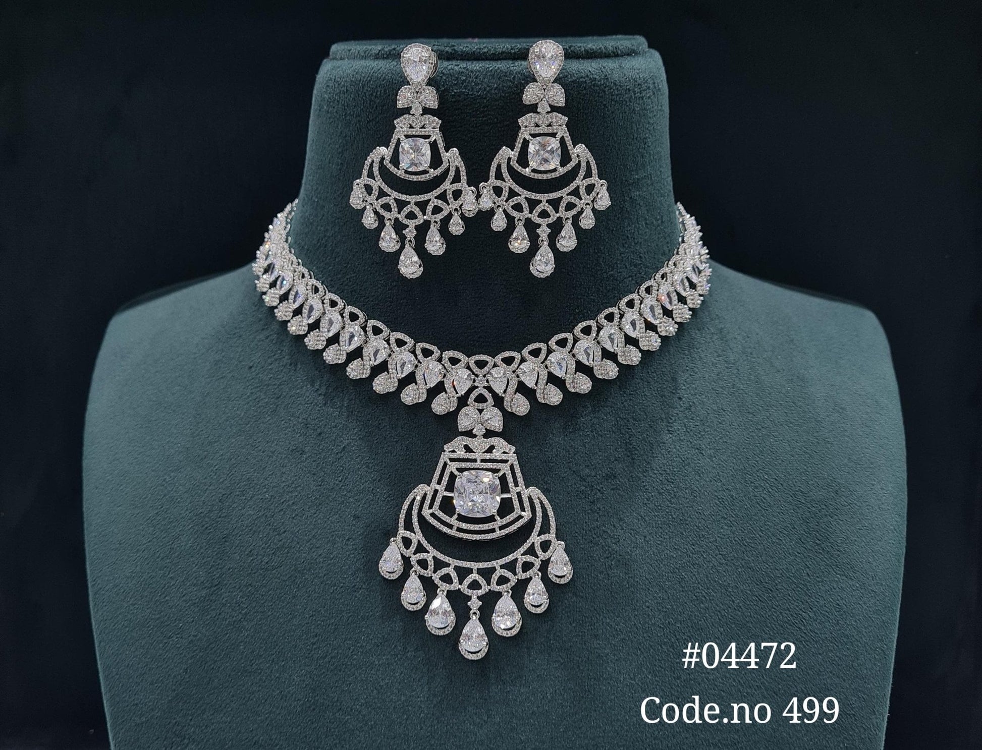 Cz Necklace 04472 - KRISHNA'S SWETA JEWELLERY