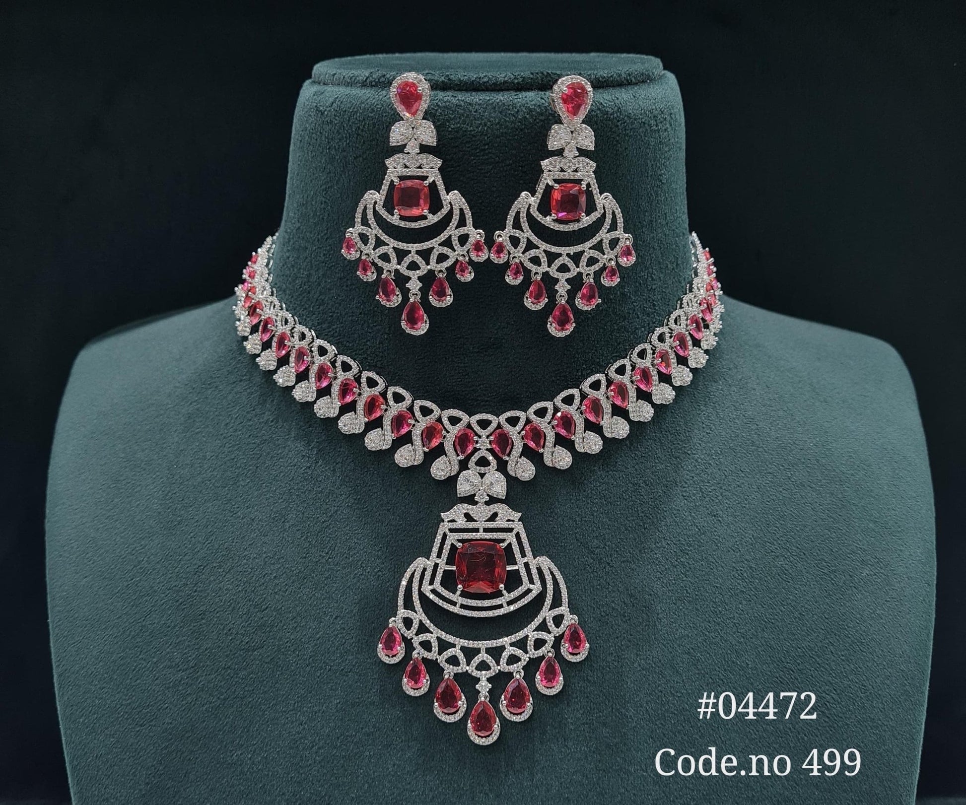 Cz Necklace 04472 - KRISHNA'S SWETA JEWELLERY