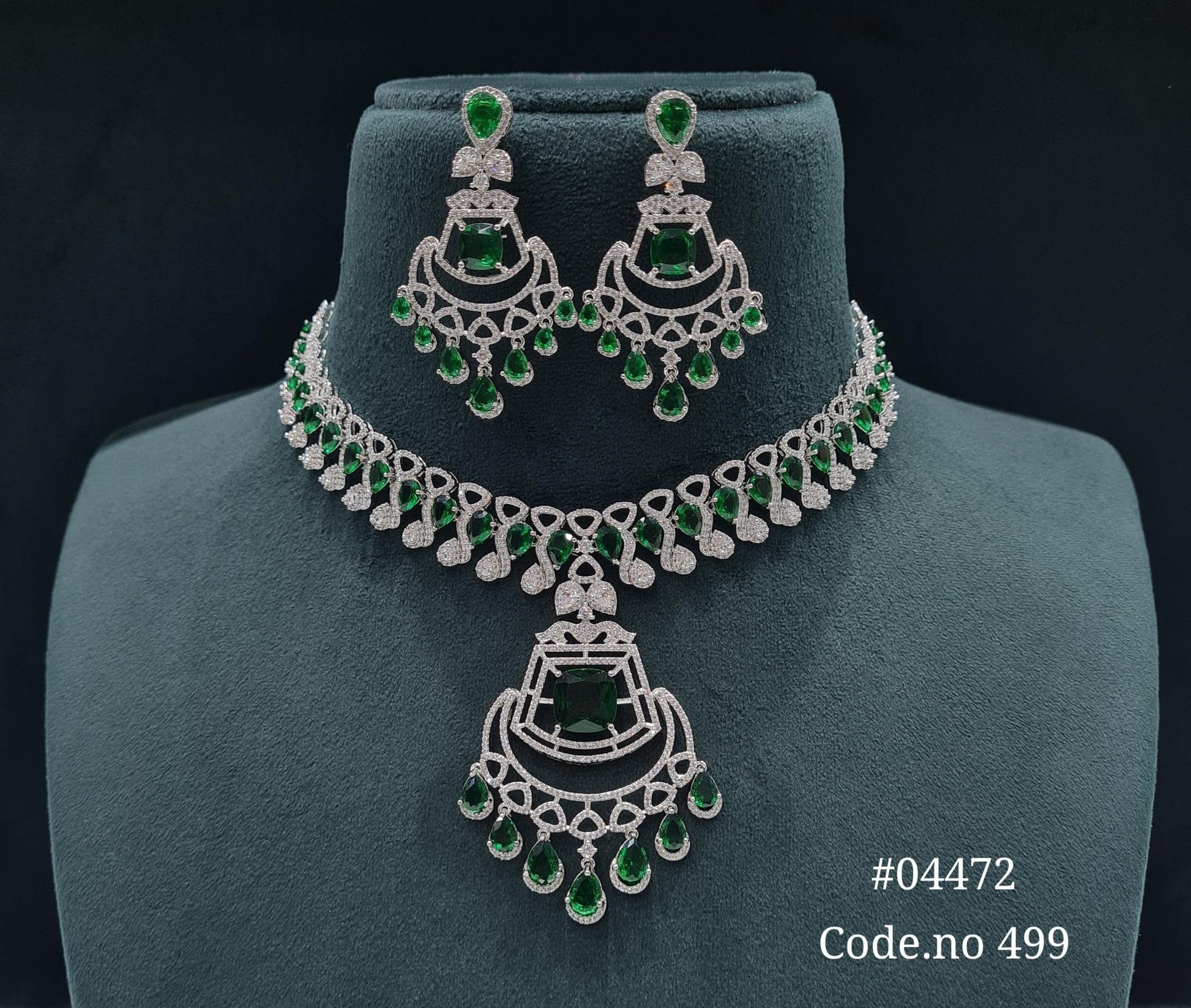Cz Necklace 04472 - KRISHNA'S SWETA JEWELLERY