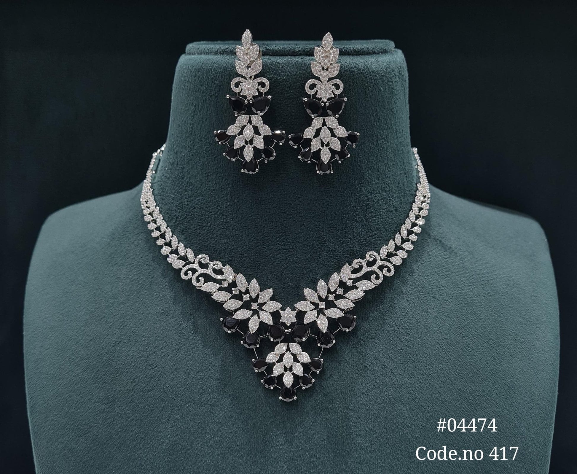 Cz Necklace 04474 - KRISHNA'S SWETA JEWELLERY