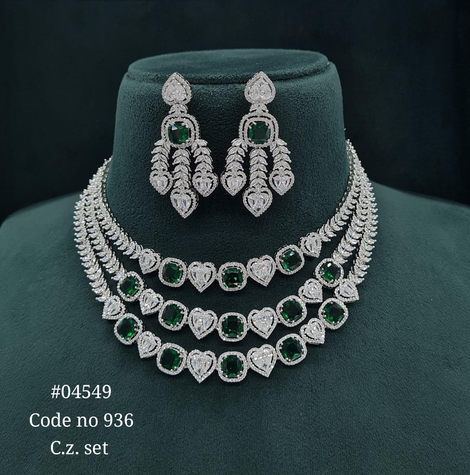 Cz Necklace 04549 - KRISHNA'S SWETA JEWELLERY