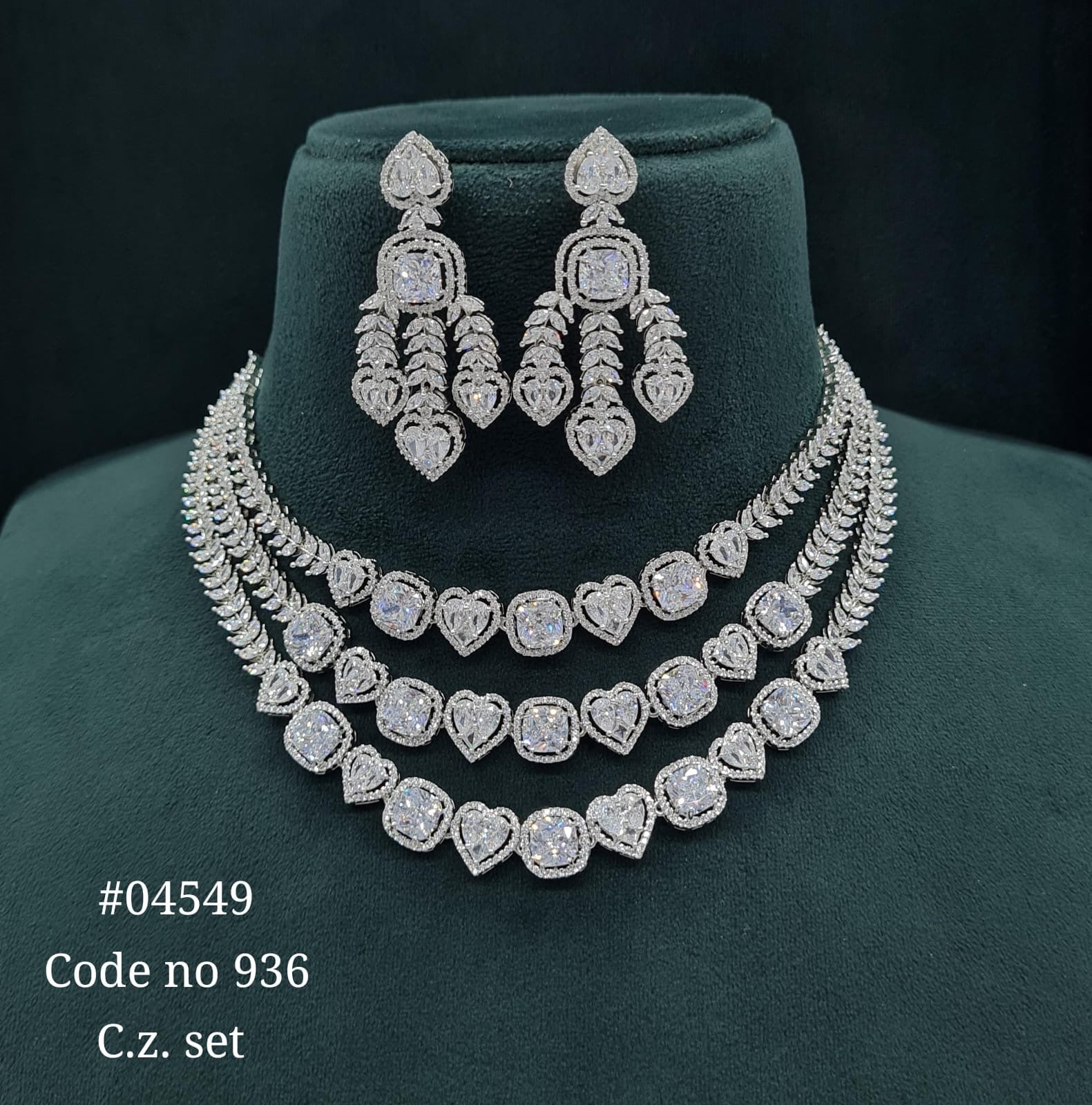Cz Necklace 04549 - KRISHNA'S SWETA JEWELLERY