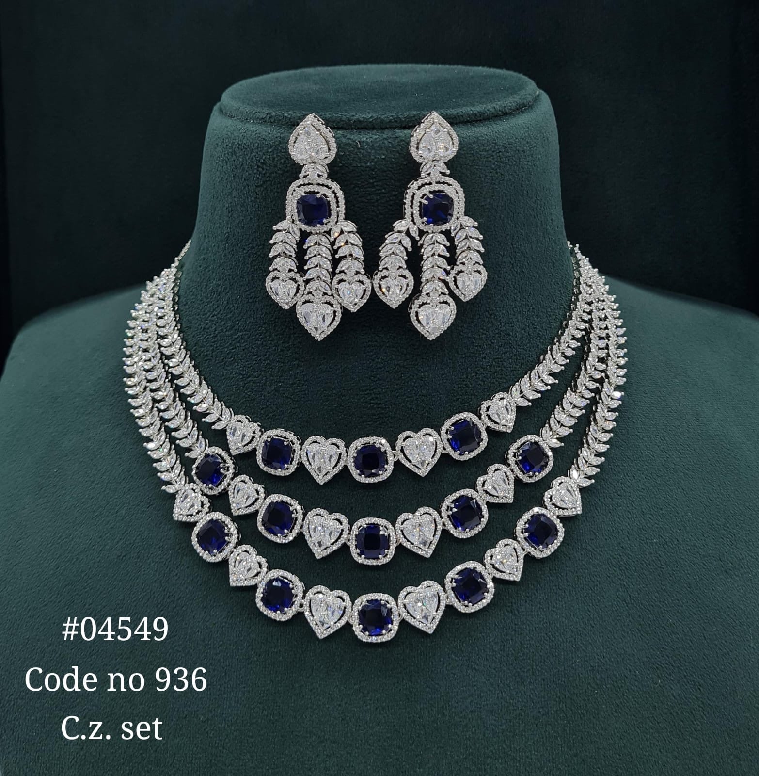 Cz Necklace 04549 - KRISHNA'S SWETA JEWELLERY