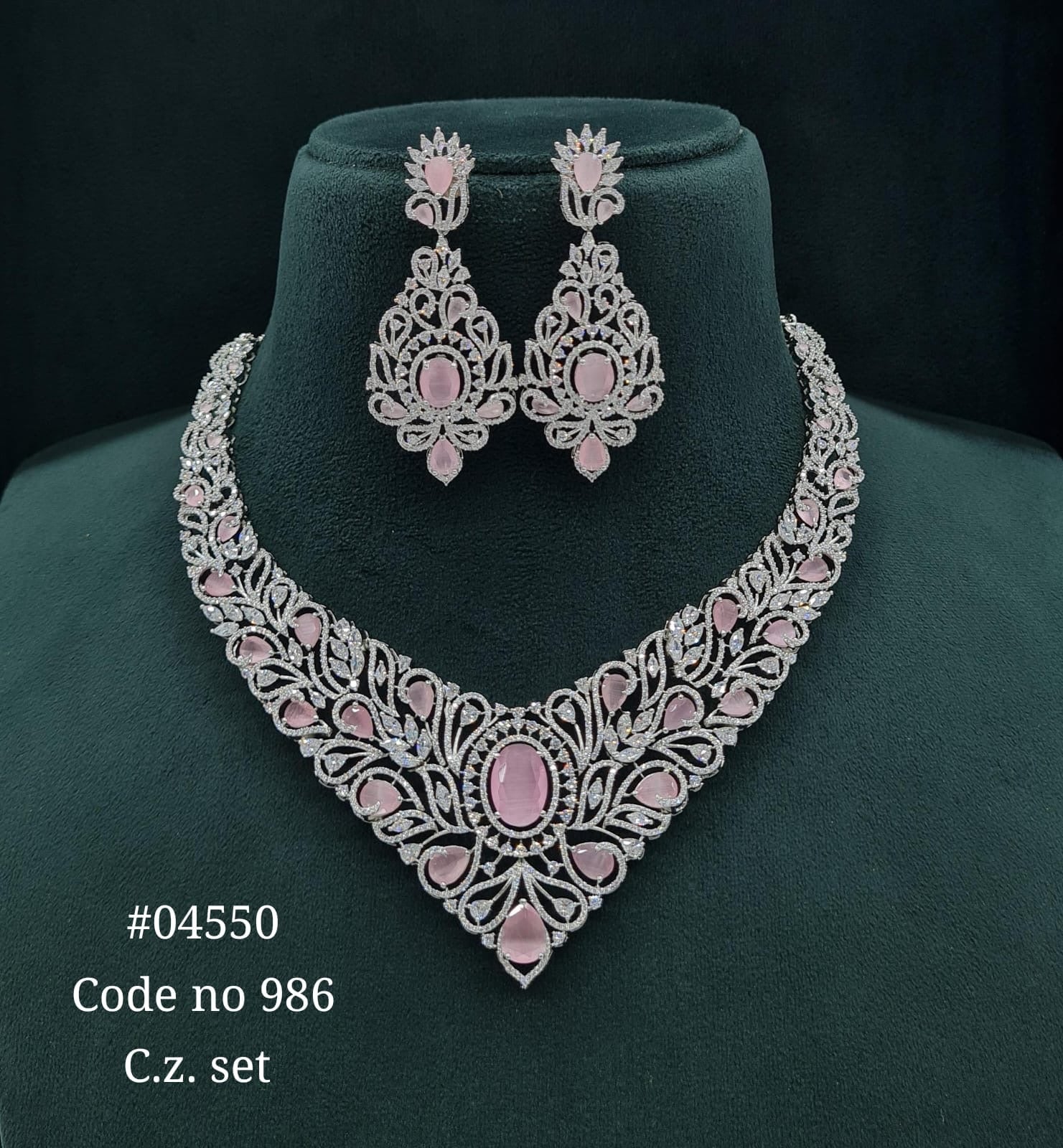 Cz Necklace 04550 - KRISHNA'S SWETA JEWELLERY
