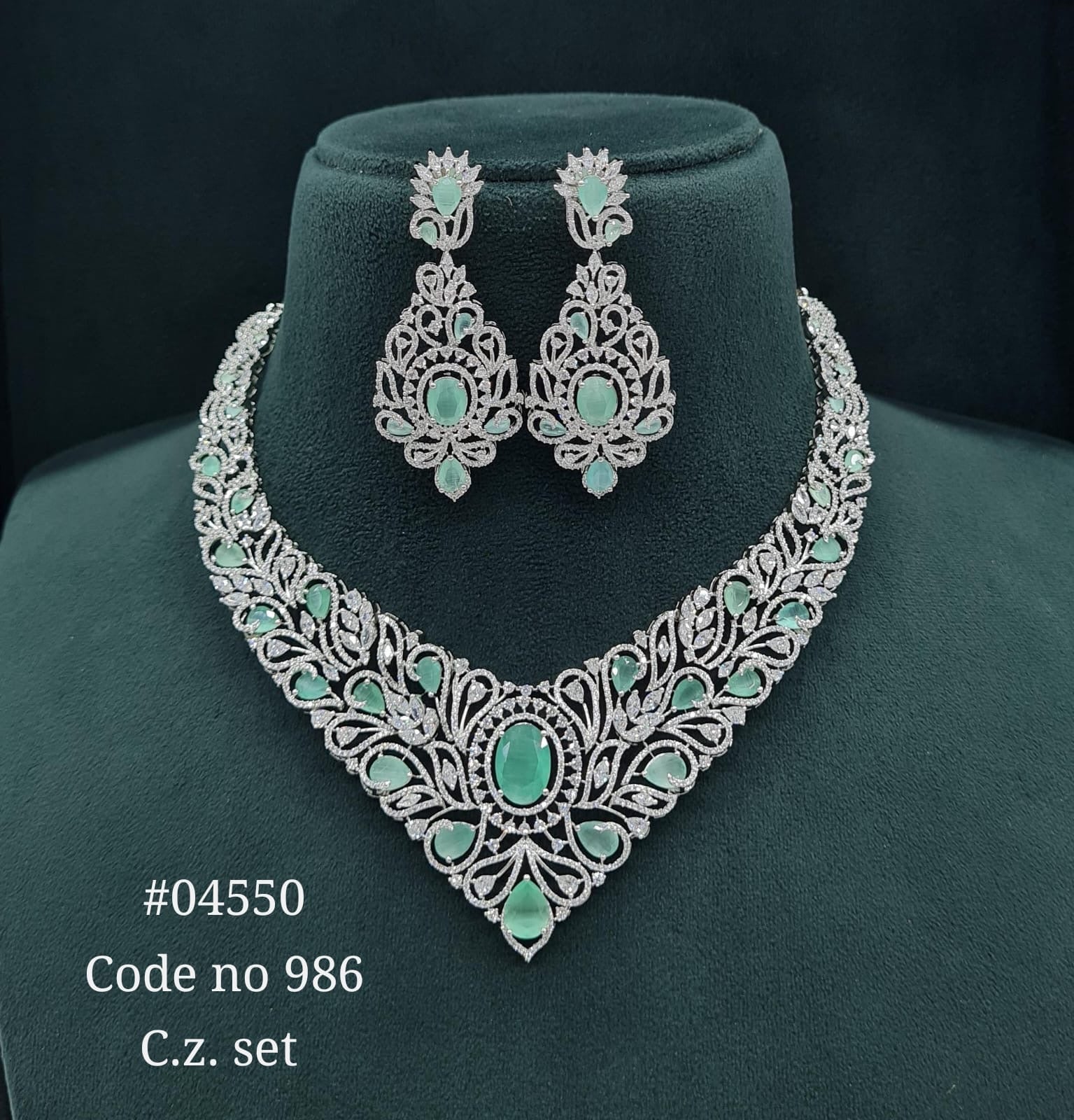 Cz Necklace 04550 - KRISHNA'S SWETA JEWELLERY