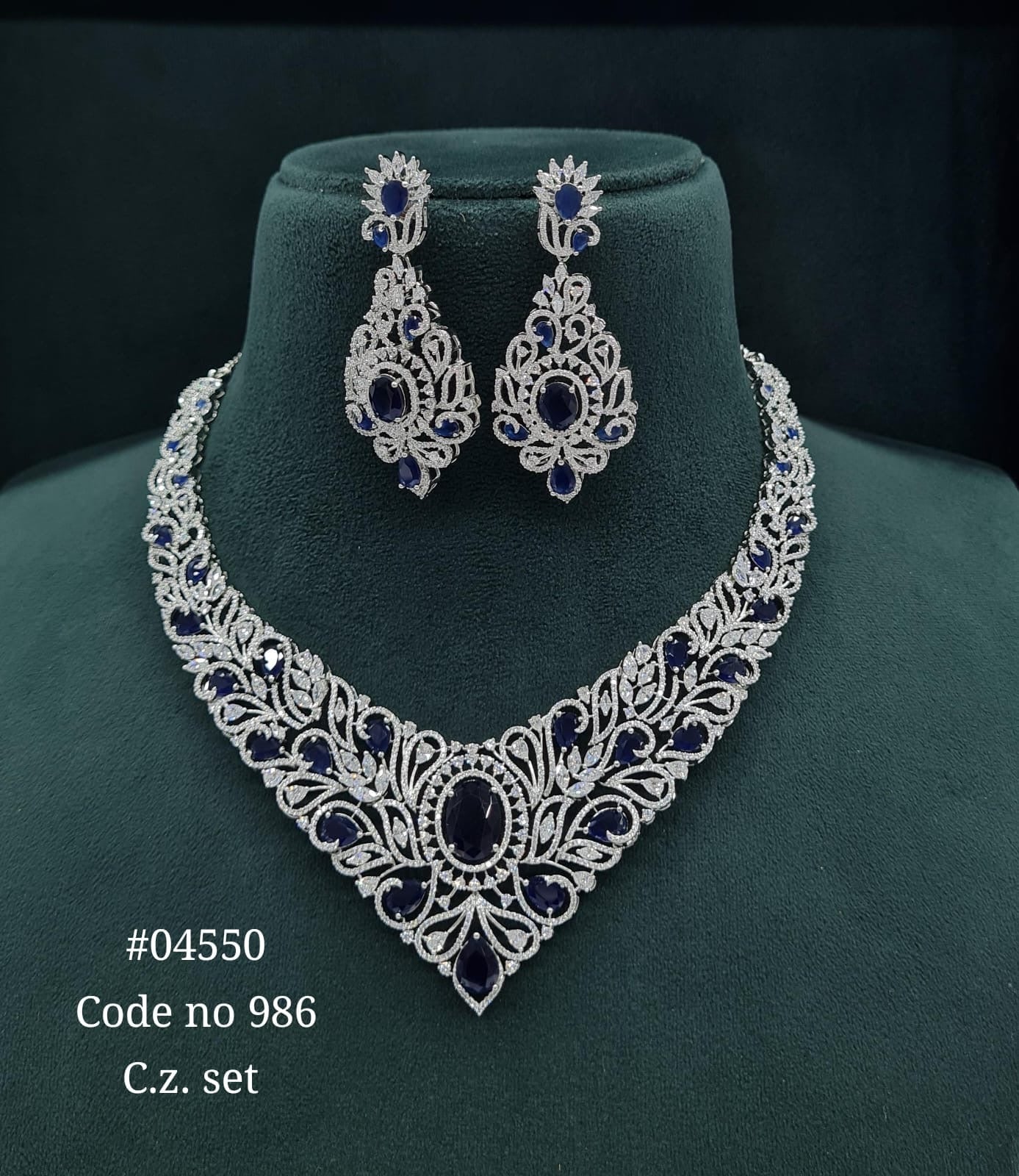 Cz Necklace 04550 - KRISHNA'S SWETA JEWELLERY