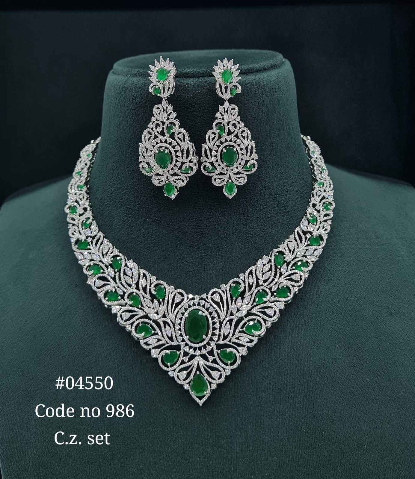 Cz Necklace 04550 - KRISHNA'S SWETA JEWELLERY