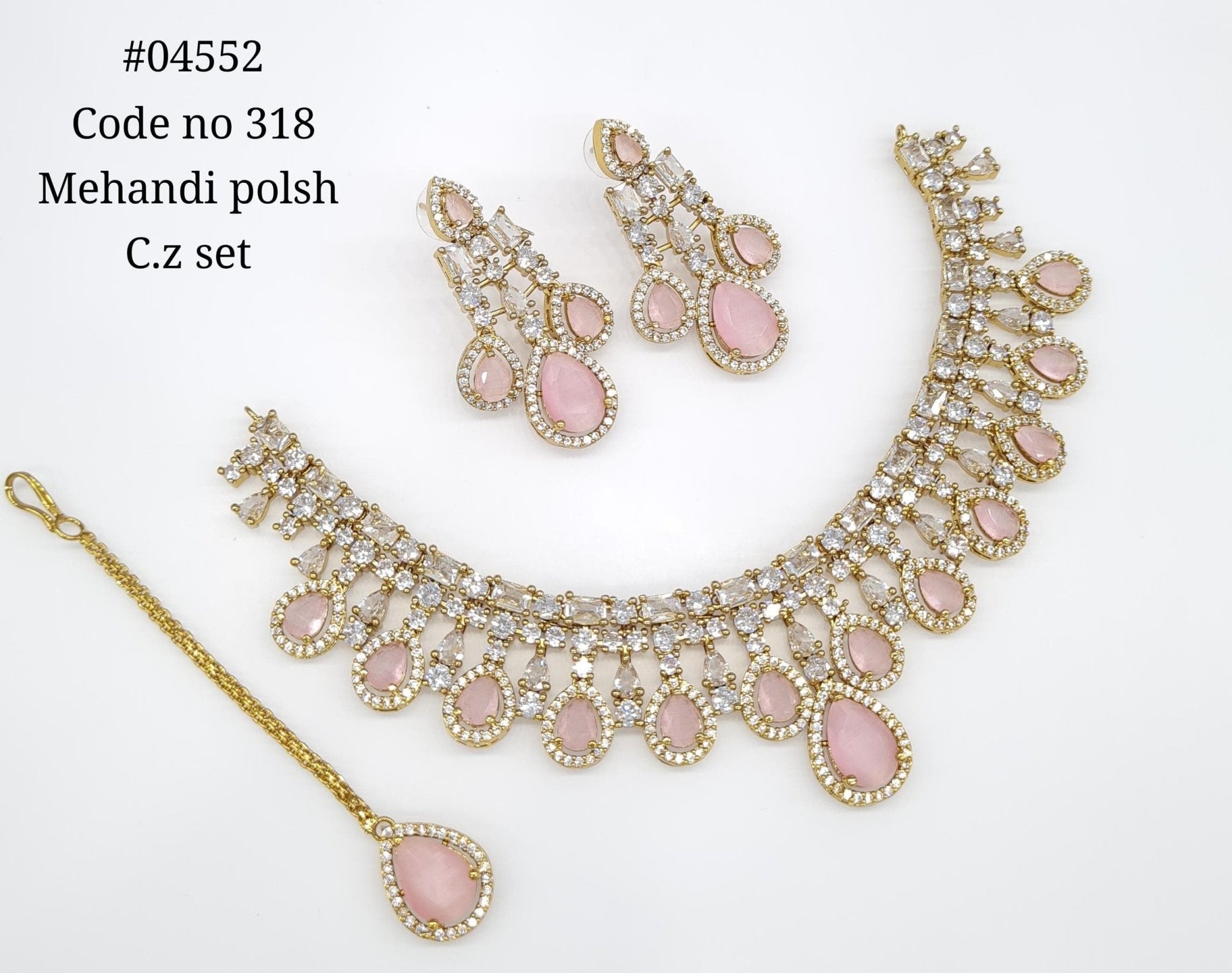 Cz Necklace 04552 - KRISHNA'S SWETA JEWELLERY
