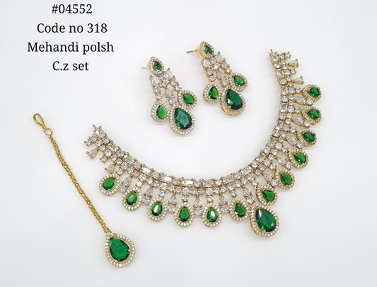 Cz Necklace 04552 - KRISHNA'S SWETA JEWELLERY