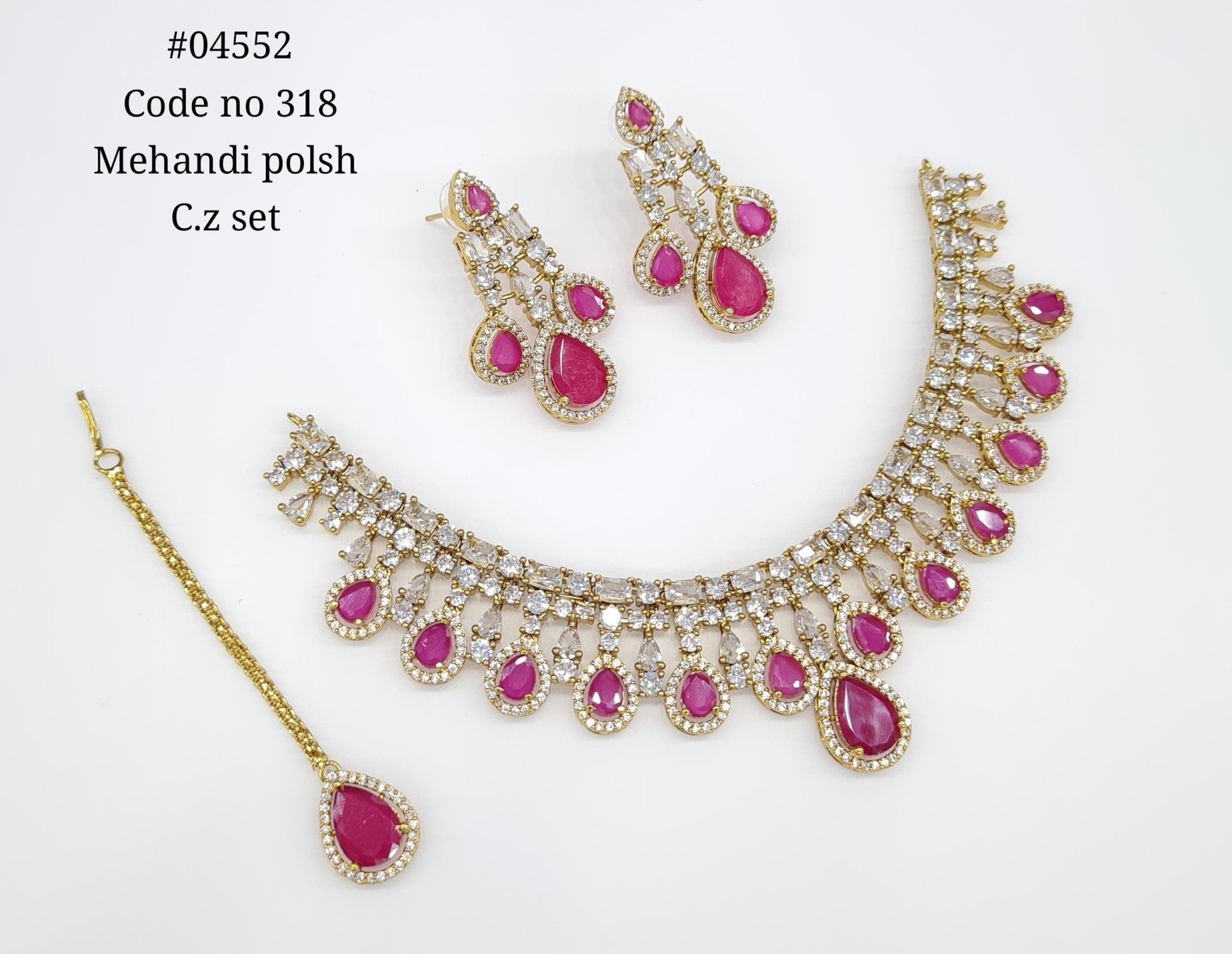 Cz Necklace 04552 - KRISHNA'S SWETA JEWELLERY